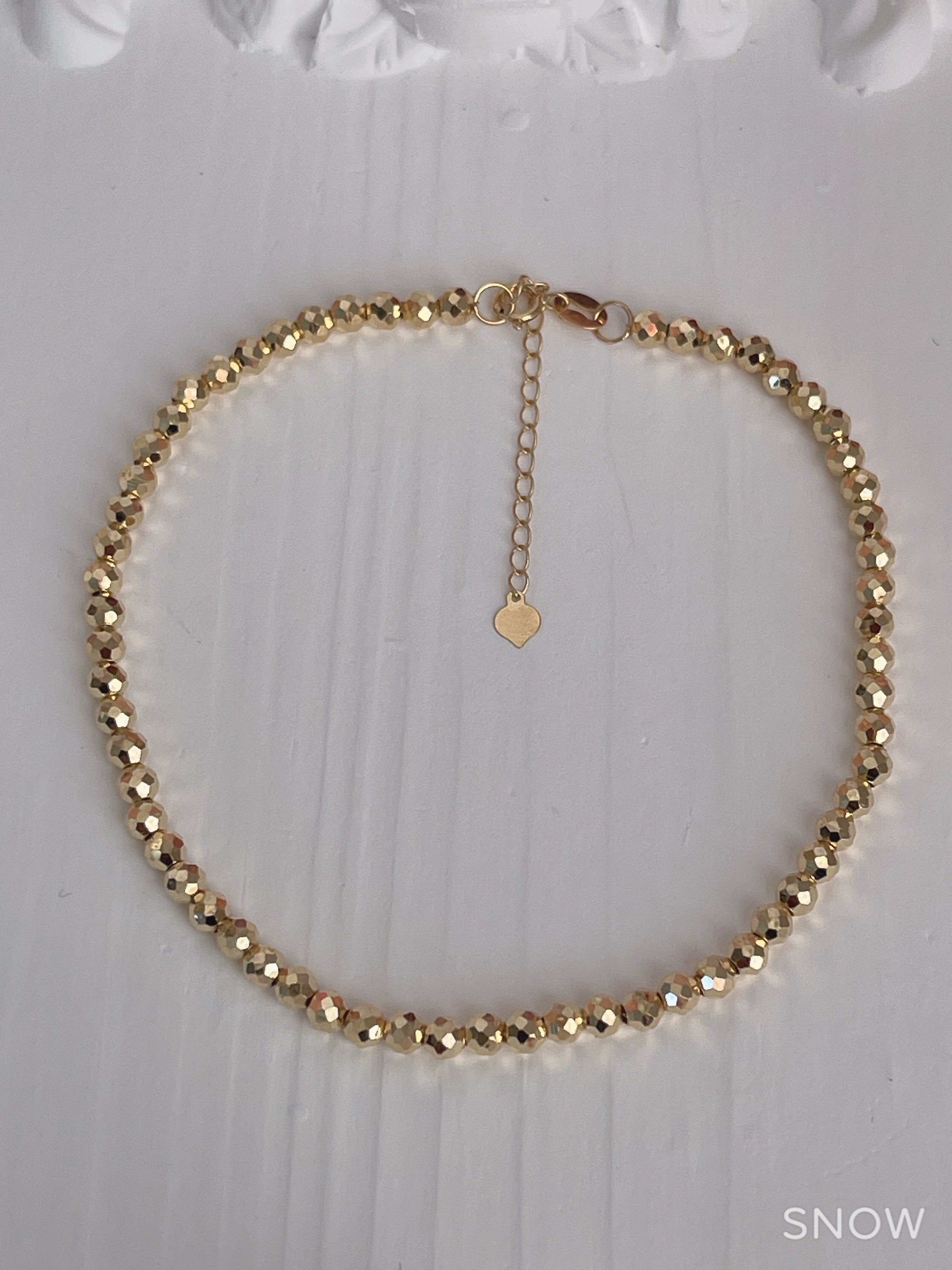 Diamond Cut Bead Bracelet (Small)