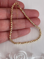 Diamond Cut Bead Bracelet (Small)